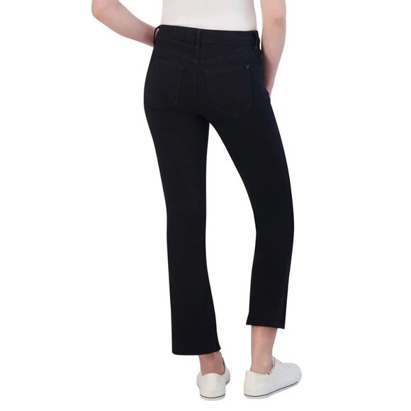 Vigoss Ladies Black Marley Raw Hem Crop Bootcut Jeans - Picture 3 of 4